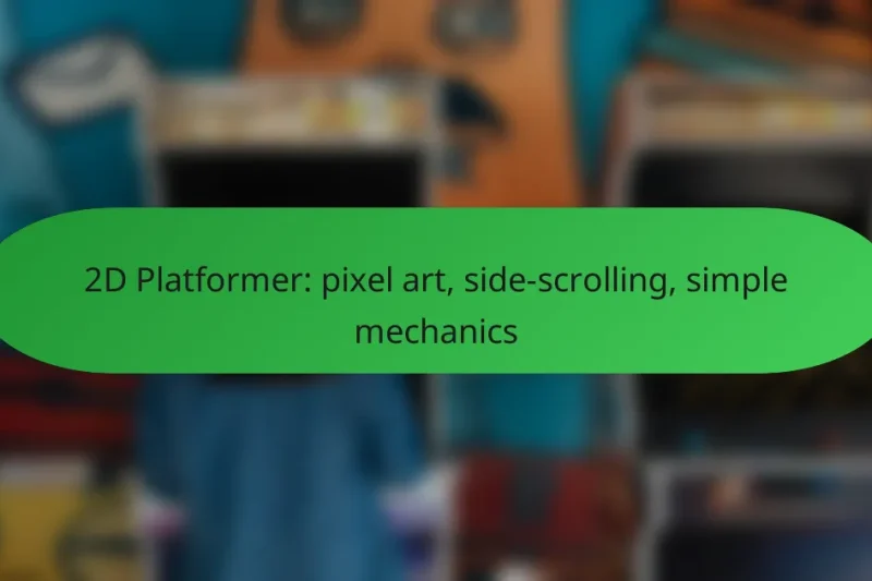 2D Platformer: pixel art, side-scrolling, simple mechanics