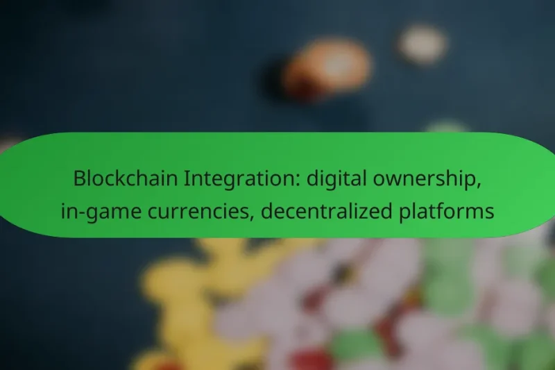 Blockchain Integration: digital ownership, in-game currencies, decentralized platforms