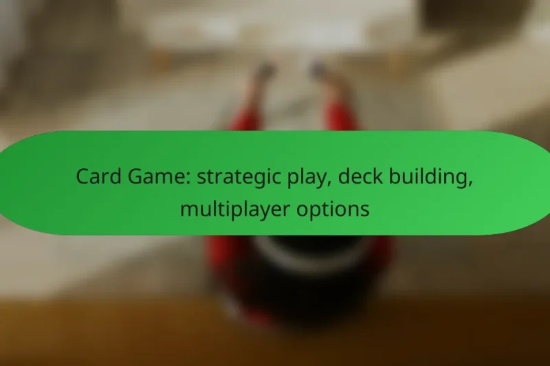Card Game: strategic play, deck building, multiplayer options