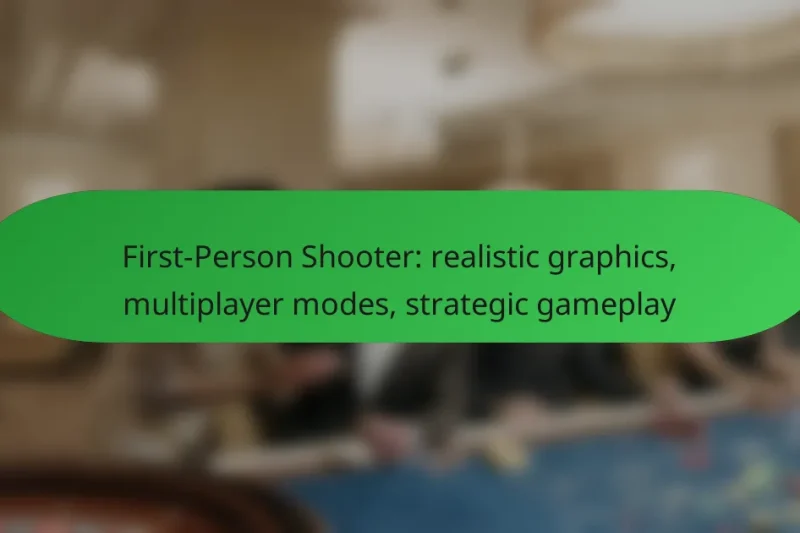 First-Person Shooter: realistic graphics, multiplayer modes, strategic gameplay
