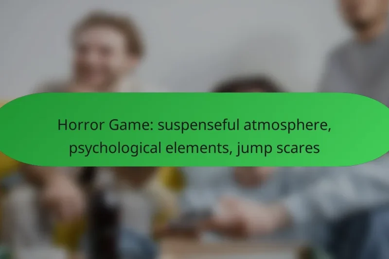 Horror Game: suspenseful atmosphere, psychological elements, jump scares