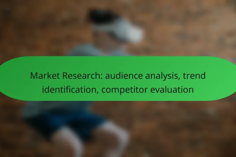 Market Research: audience analysis, trend identification, competitor evaluation