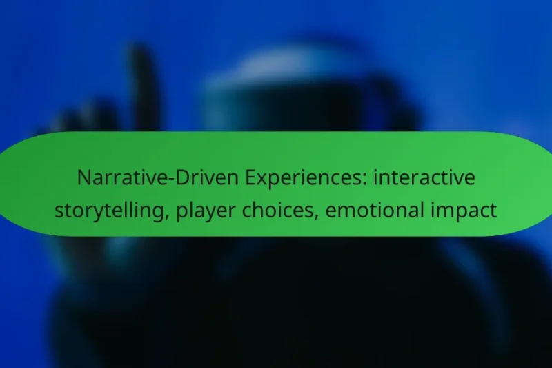 Narrative-Driven Experiences: interactive storytelling, player choices, emotional impact