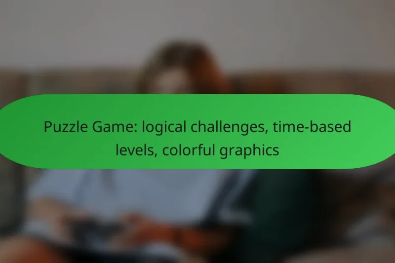 Puzzle Game: logical challenges, time-based levels, colorful graphics