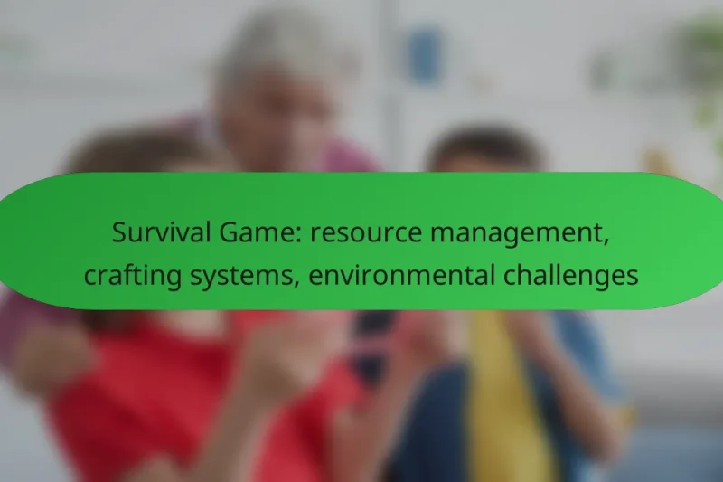 Survival Game: resource management, crafting systems, environmental challenges