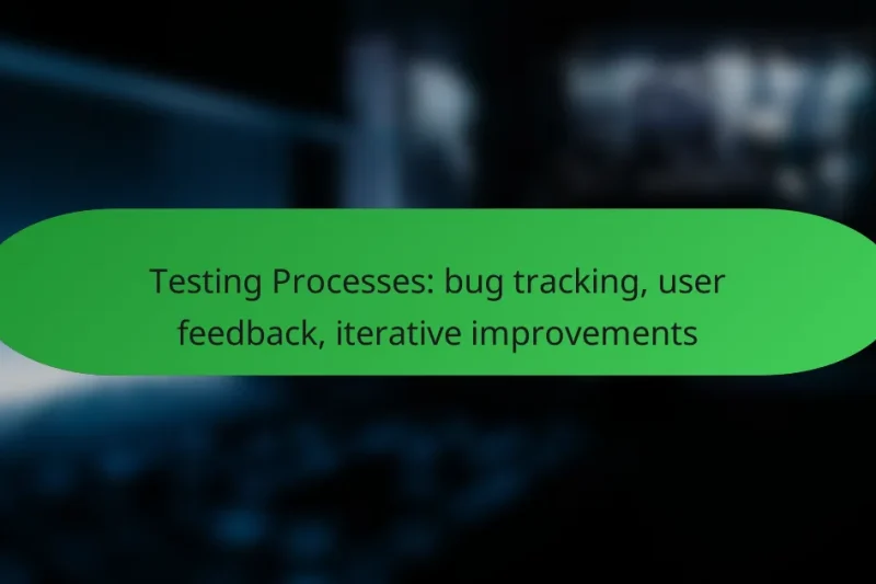 Testing Processes: bug tracking, user feedback, iterative improvements