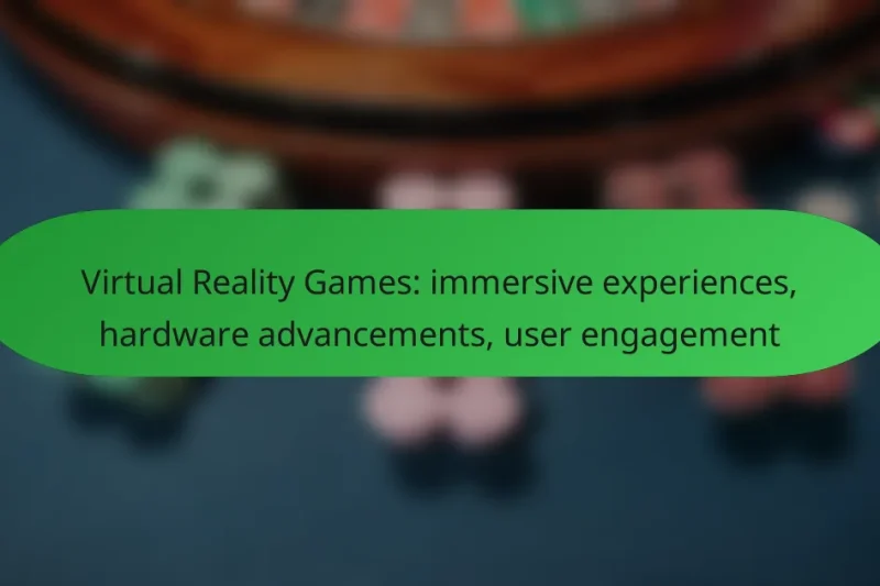 Virtual Reality Games: immersive experiences, hardware advancements, user engagement