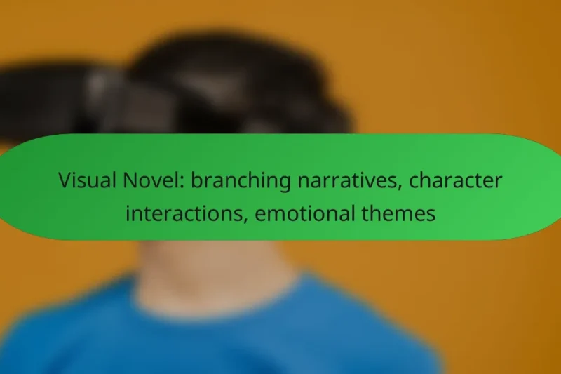 Visual Novel: branching narratives, character interactions, emotional themes