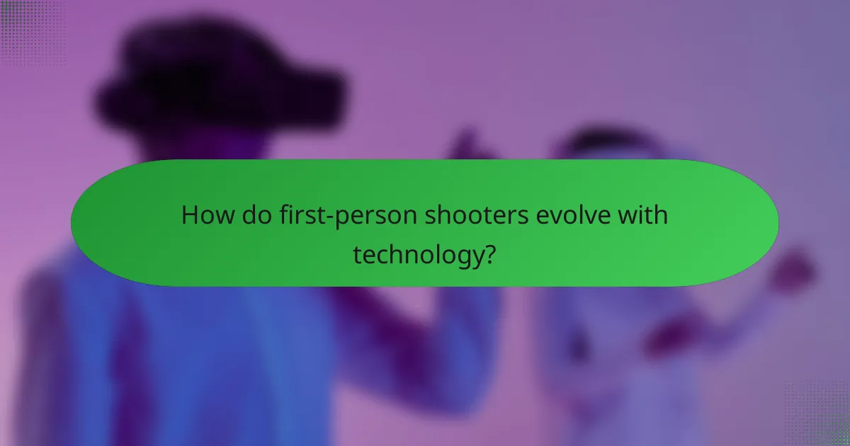 How do first-person shooters evolve with technology?
