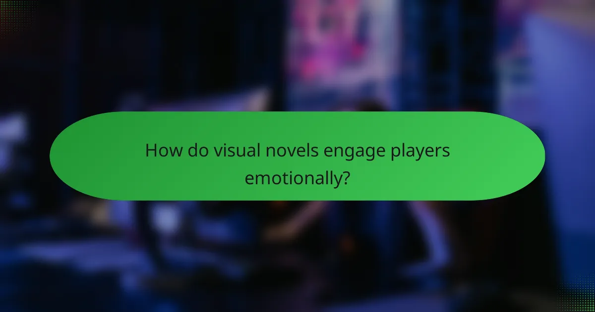 How do visual novels engage players emotionally?