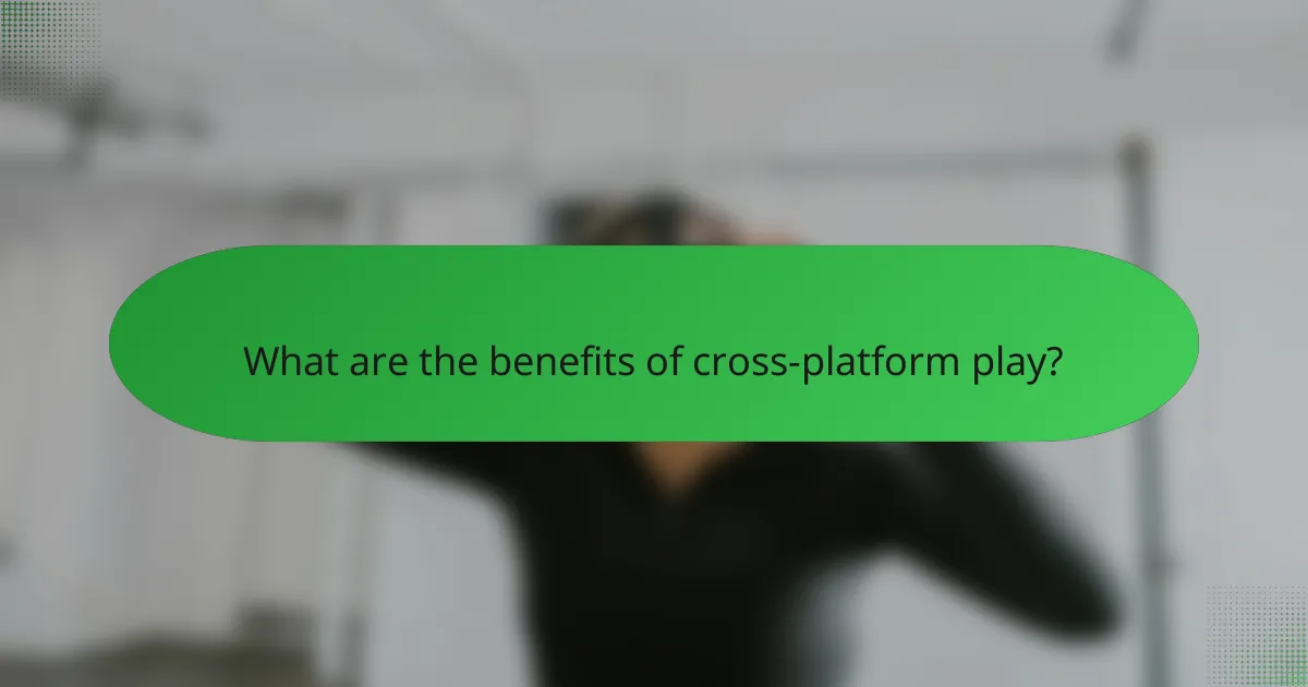What are the benefits of cross-platform play?