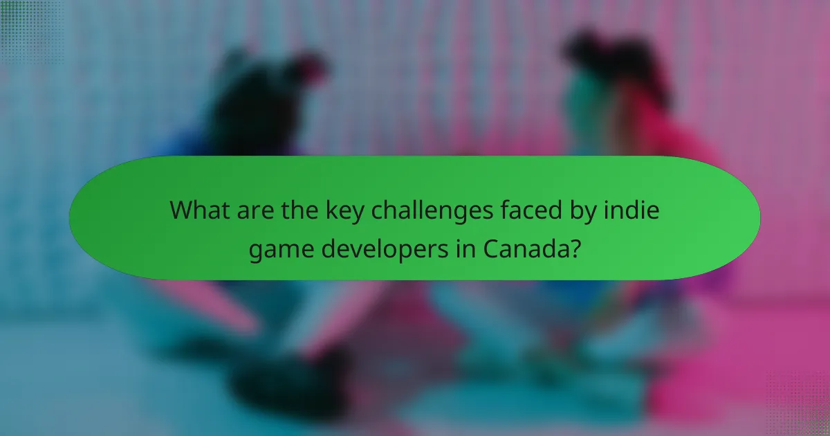What are the key challenges faced by indie game developers in Canada?