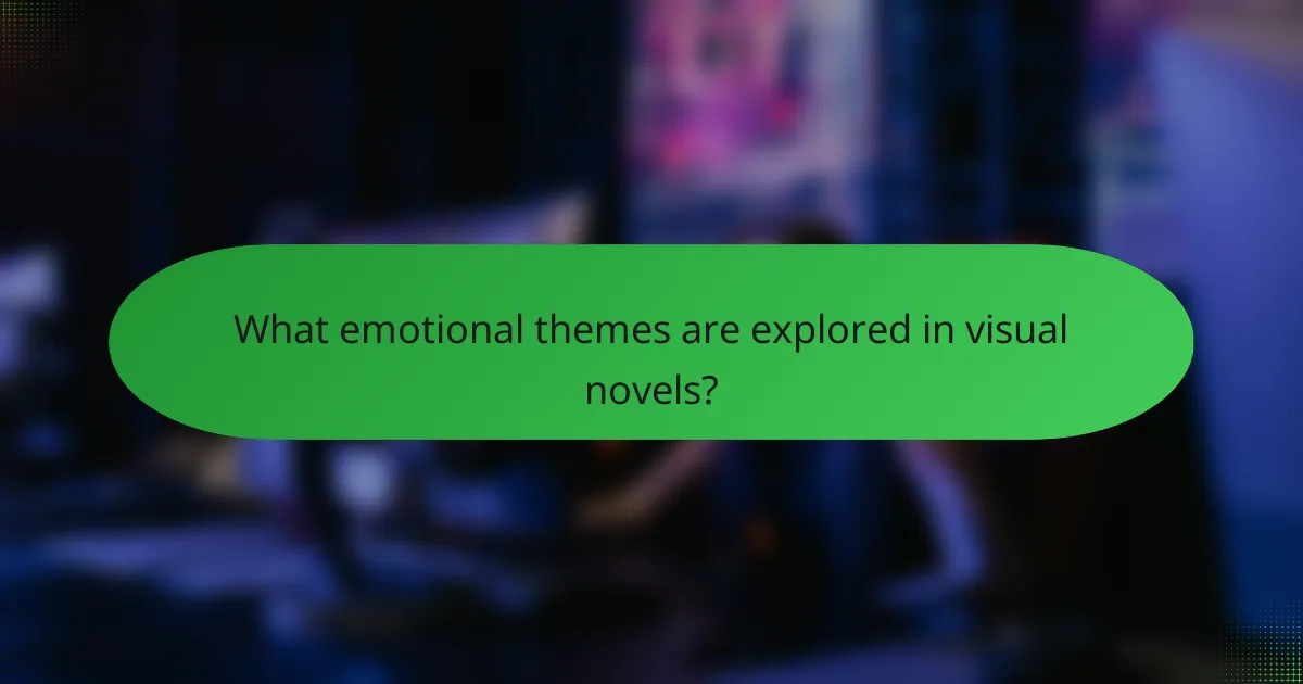 What emotional themes are explored in visual novels?